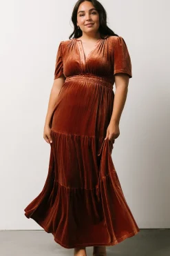 Online Baltic Born Artemis Velvet Maxi Dress | Dark Spice