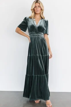 Sale Baltic Born Artemis Velvet Maxi Dress | Eucalyptus