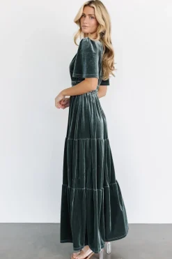 Sale Baltic Born Artemis Velvet Maxi Dress | Eucalyptus