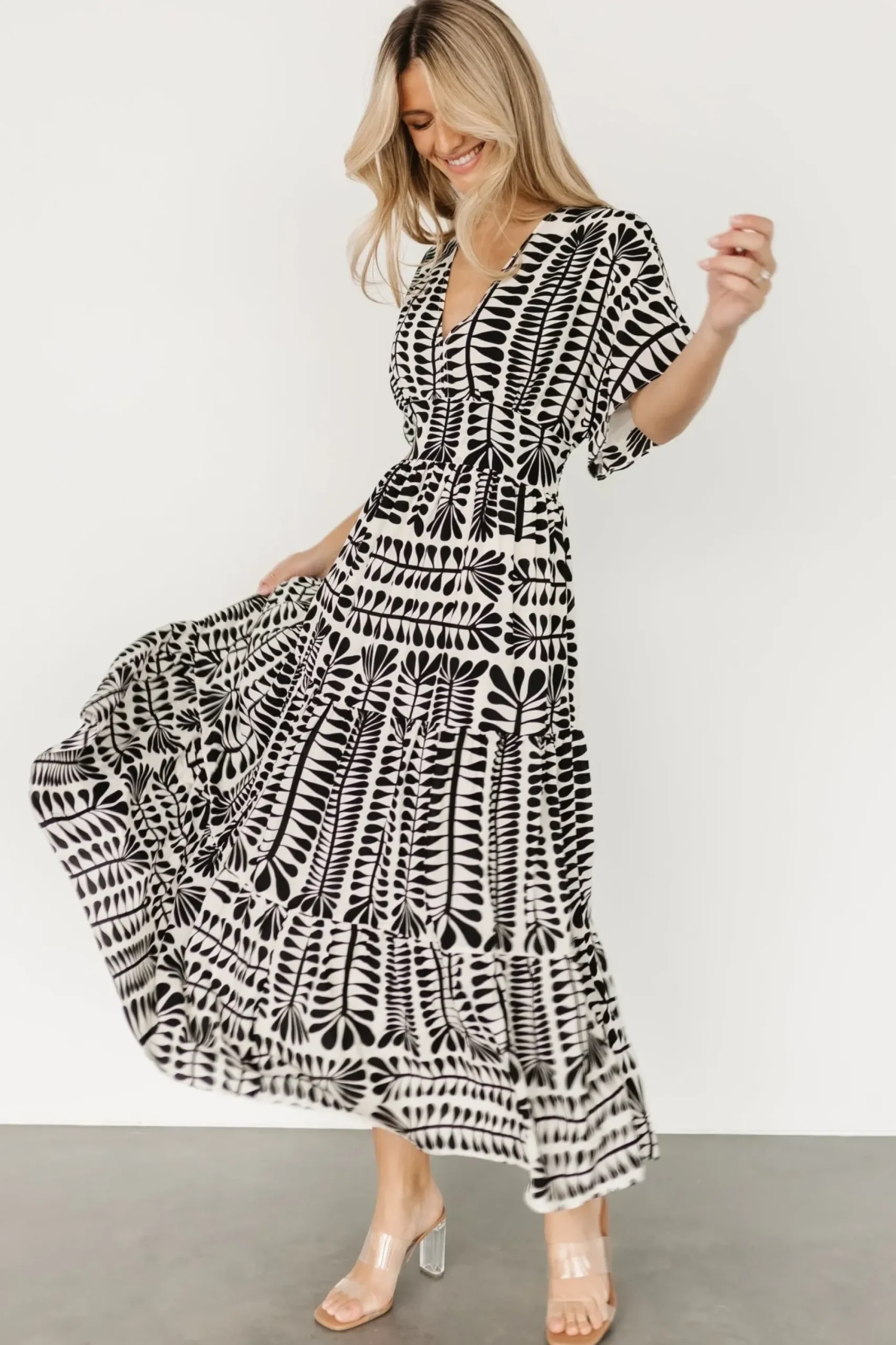 Online Baltic Born Austin Kimono Dress | Black Print