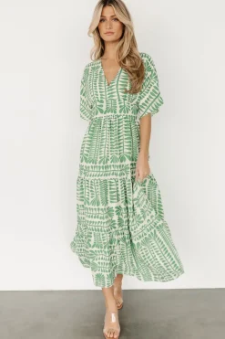 Outlet Baltic Born Austin Kimono Dress | Green Print
