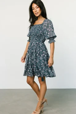 Sale Baltic Born Azlyn Smocked Short Dress | Blue Multi