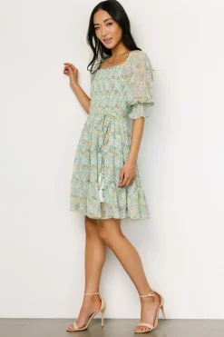 Fashion Baltic Born Azlyn Smocked Short Dress | Sage Floral