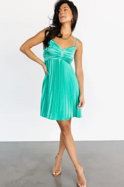 Clearance Baltic Born Balboa Pleated Mini Dress | Green