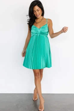 Clearance Baltic Born Balboa Pleated Mini Dress | Green