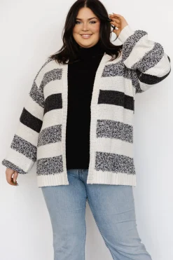 Fashion Baltic Born Banff Stripe Cardigan | Black + Ivory