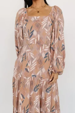 Best Baltic Born Barbara Maxi Dress | Dusty Mauve Print