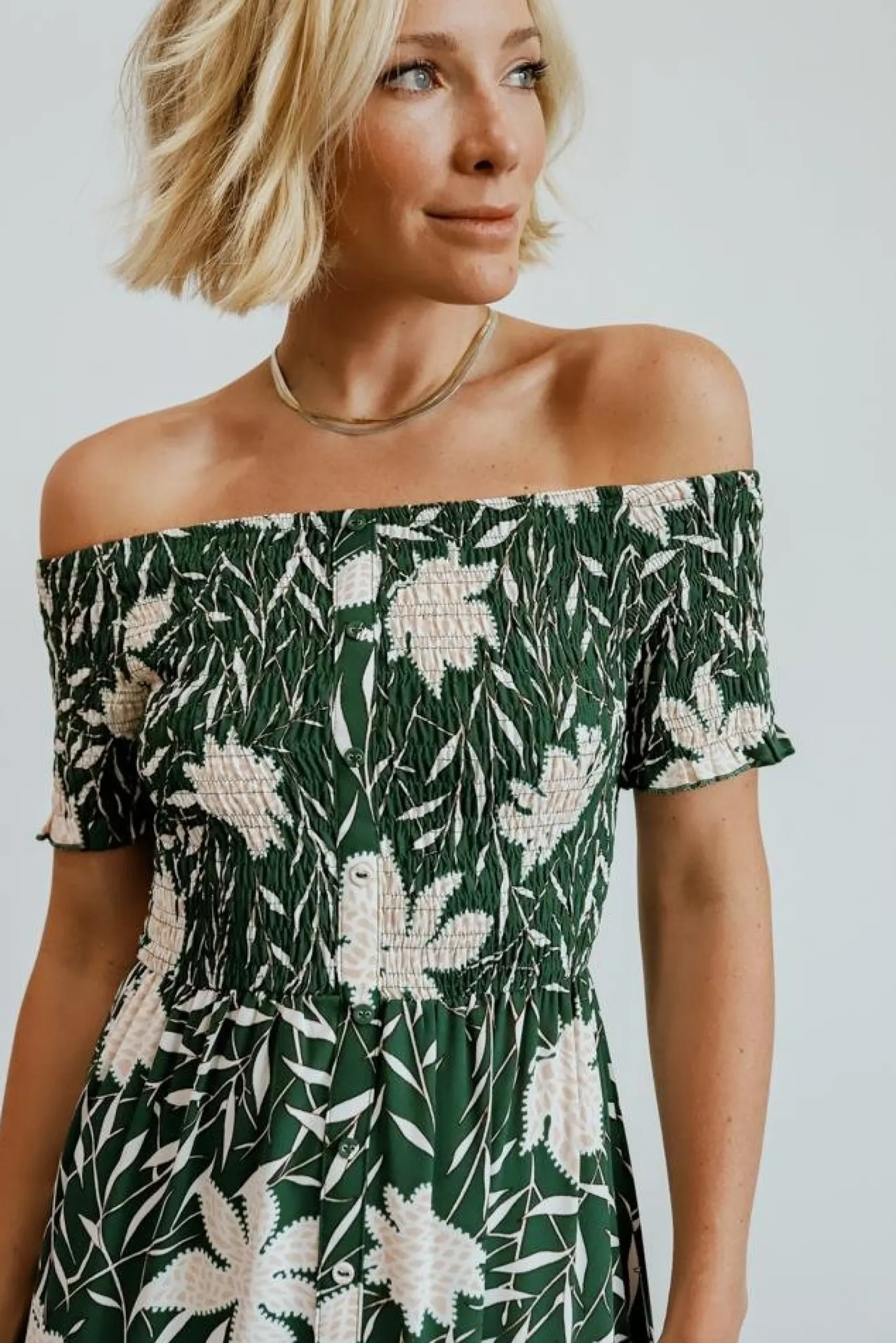 Discount Baltic Born Becca Smocked Maxi Dress | Green