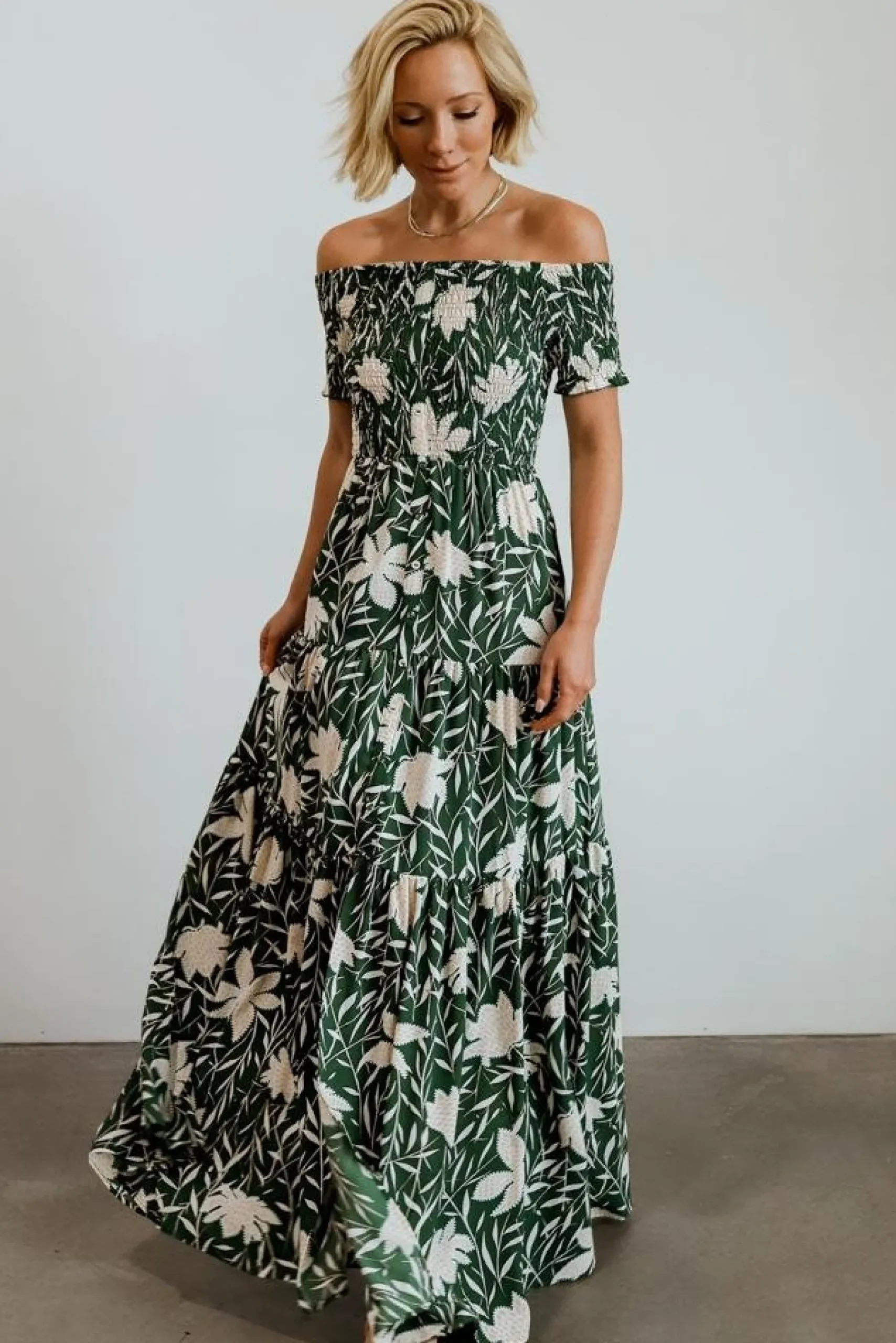 Discount Baltic Born Becca Smocked Maxi Dress | Green