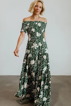 Discount Baltic Born Becca Smocked Maxi Dress | Green