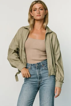 Sale Baltic Born Beckett Bomber Jacket | Olive