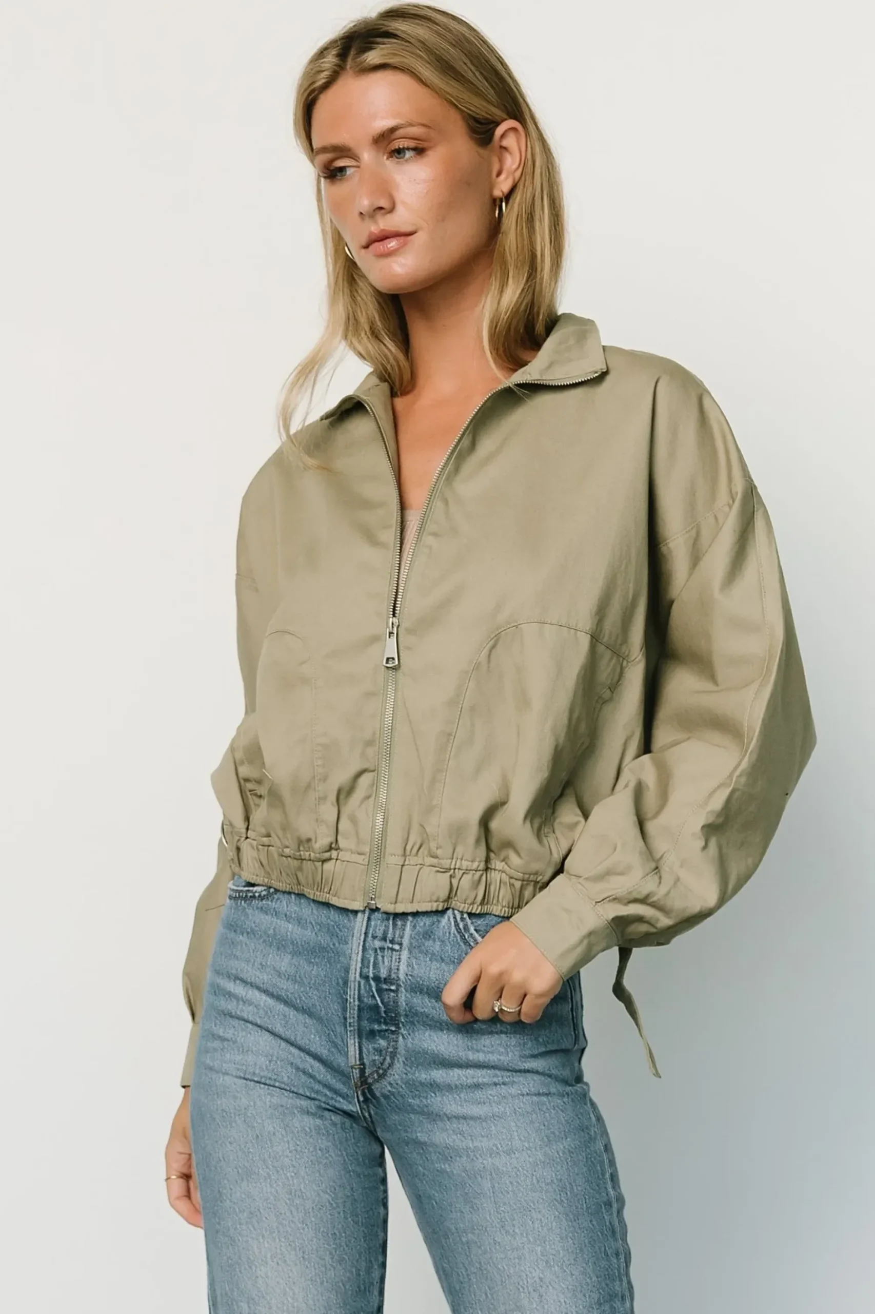 Sale Baltic Born Beckett Bomber Jacket | Olive