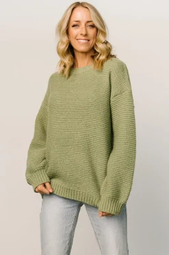 Discount Baltic Born Bentley Chunky Knit Sweater | Olive