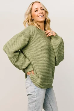 Discount Baltic Born Bentley Chunky Knit Sweater | Olive