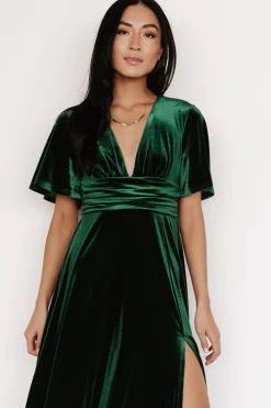 Online Baltic Born Berenice Velvet Maxi Dress | Emerald