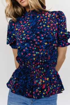 Online Baltic Born Beth Peplum Top | Blue Multi