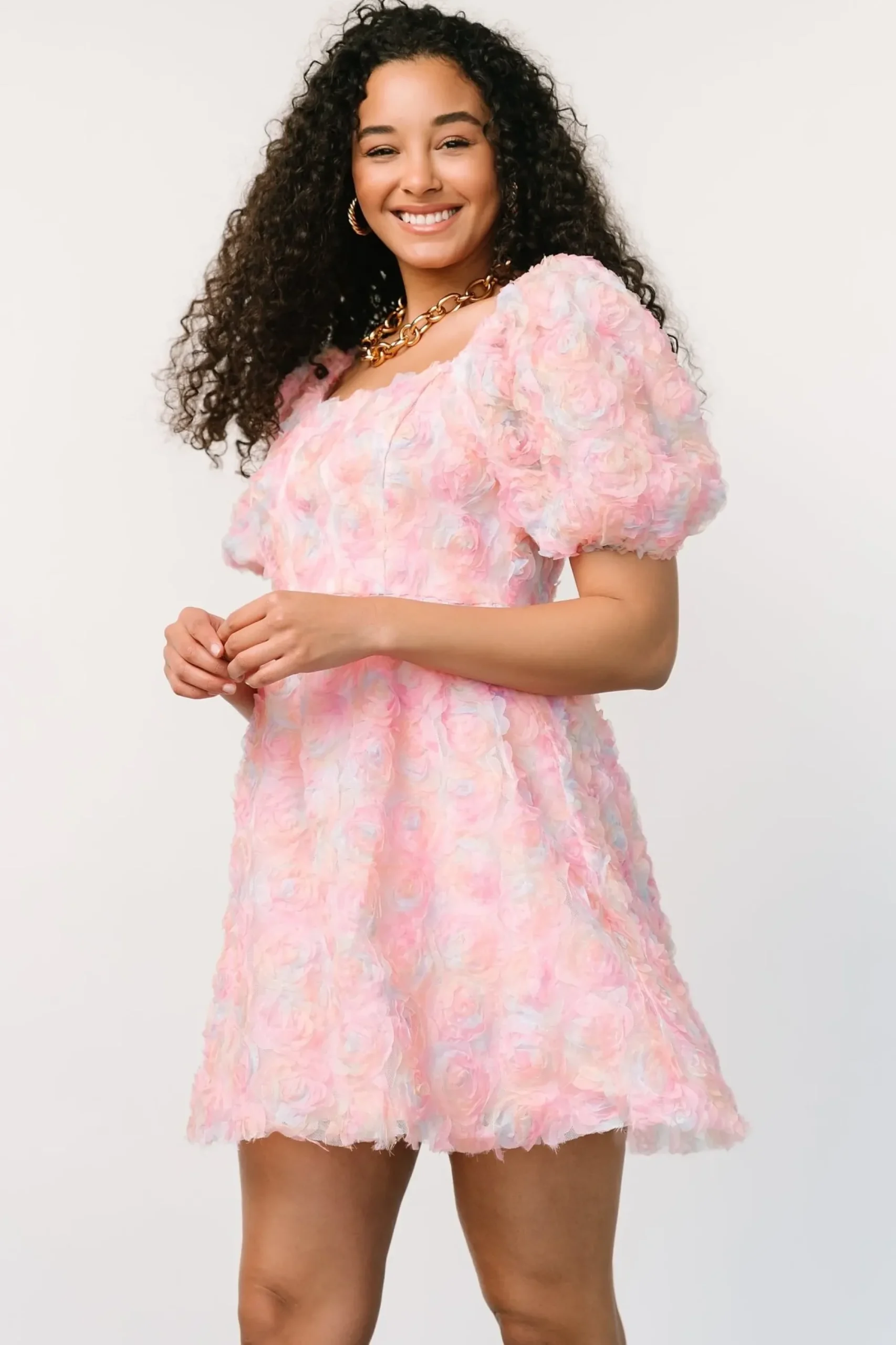 Online Baltic Born Bette Mini Dress | Pink Floral