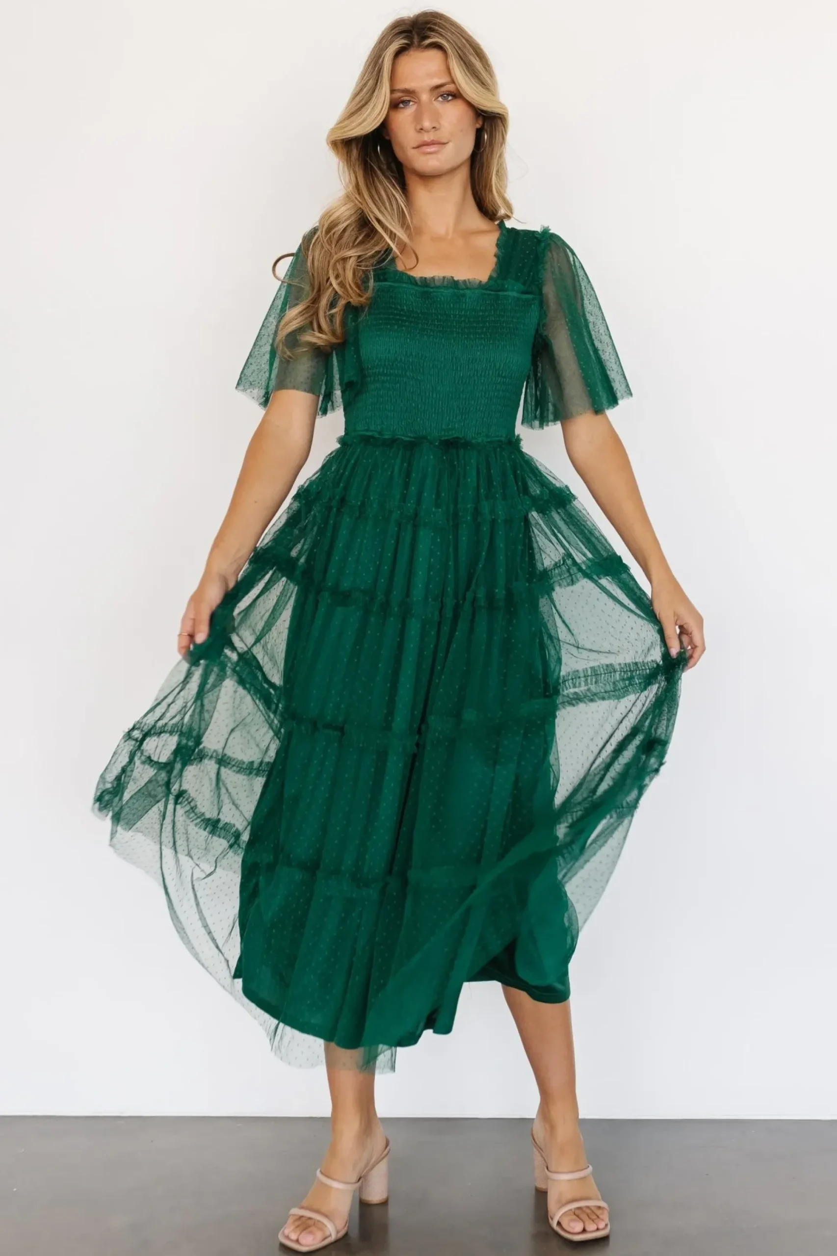 Discount Baltic Born Bexley Tulle Dress | Dark Green