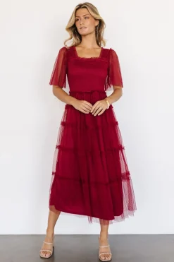 Hot Baltic Born Bexley Tulle Dress | Wine