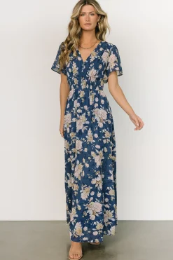 Fashion Baltic Born Birdie Maxi Dress | Blue + Blush Floral