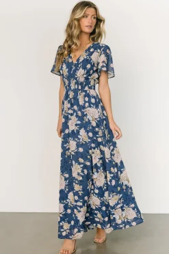 Fashion Baltic Born Birdie Maxi Dress | Blue + Blush Floral