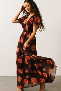 Discount Baltic Born Birdie Maxi Dress | Eggplant Floral