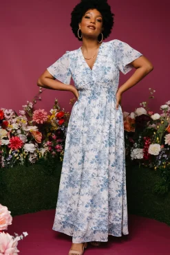 Discount Baltic Born Birdie Maxi Dress | Off White + Blue