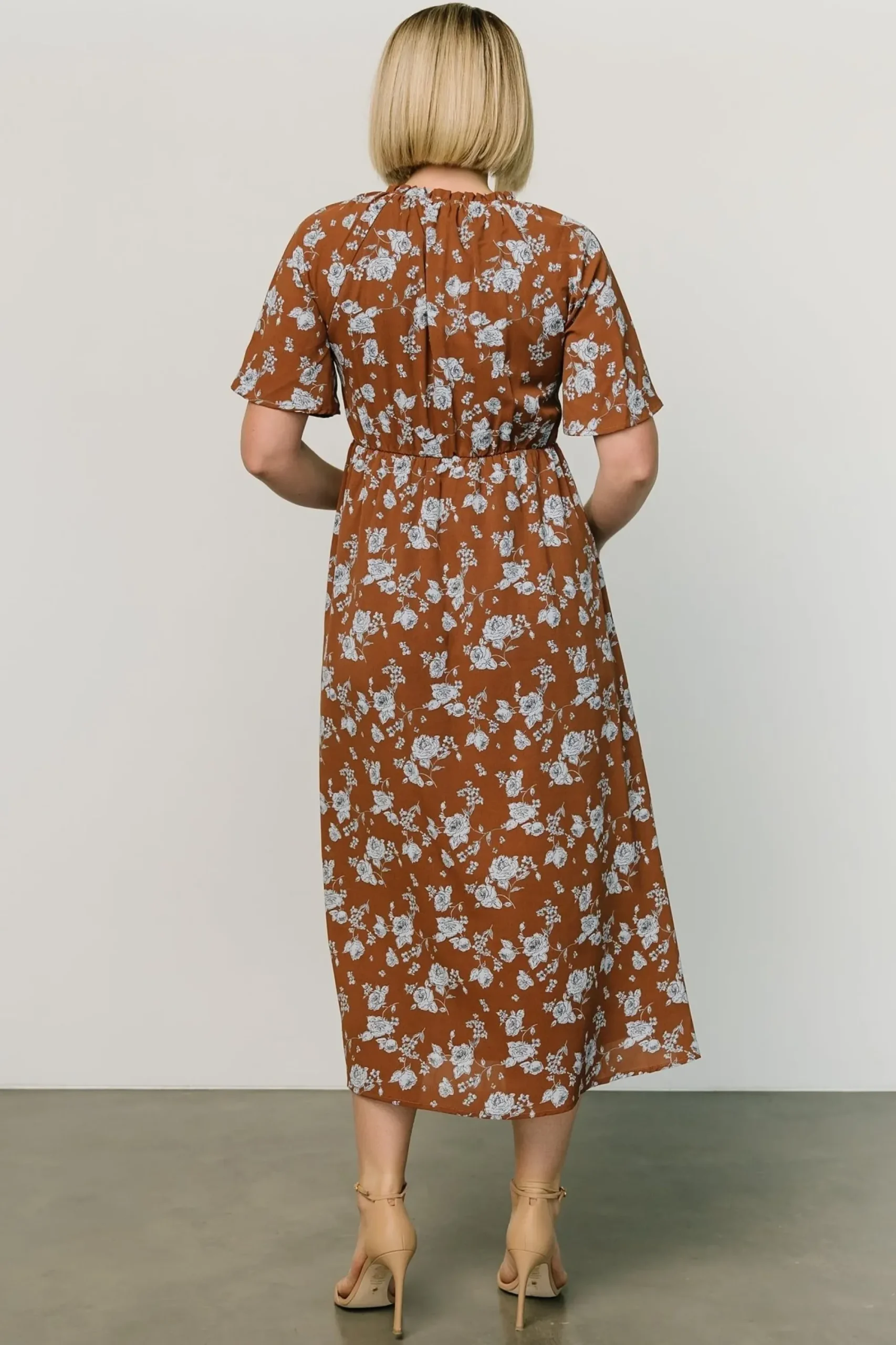 Sale Baltic Born Botega Midi Dress | Brown + Blue