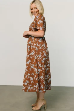 Sale Baltic Born Botega Midi Dress | Brown + Blue