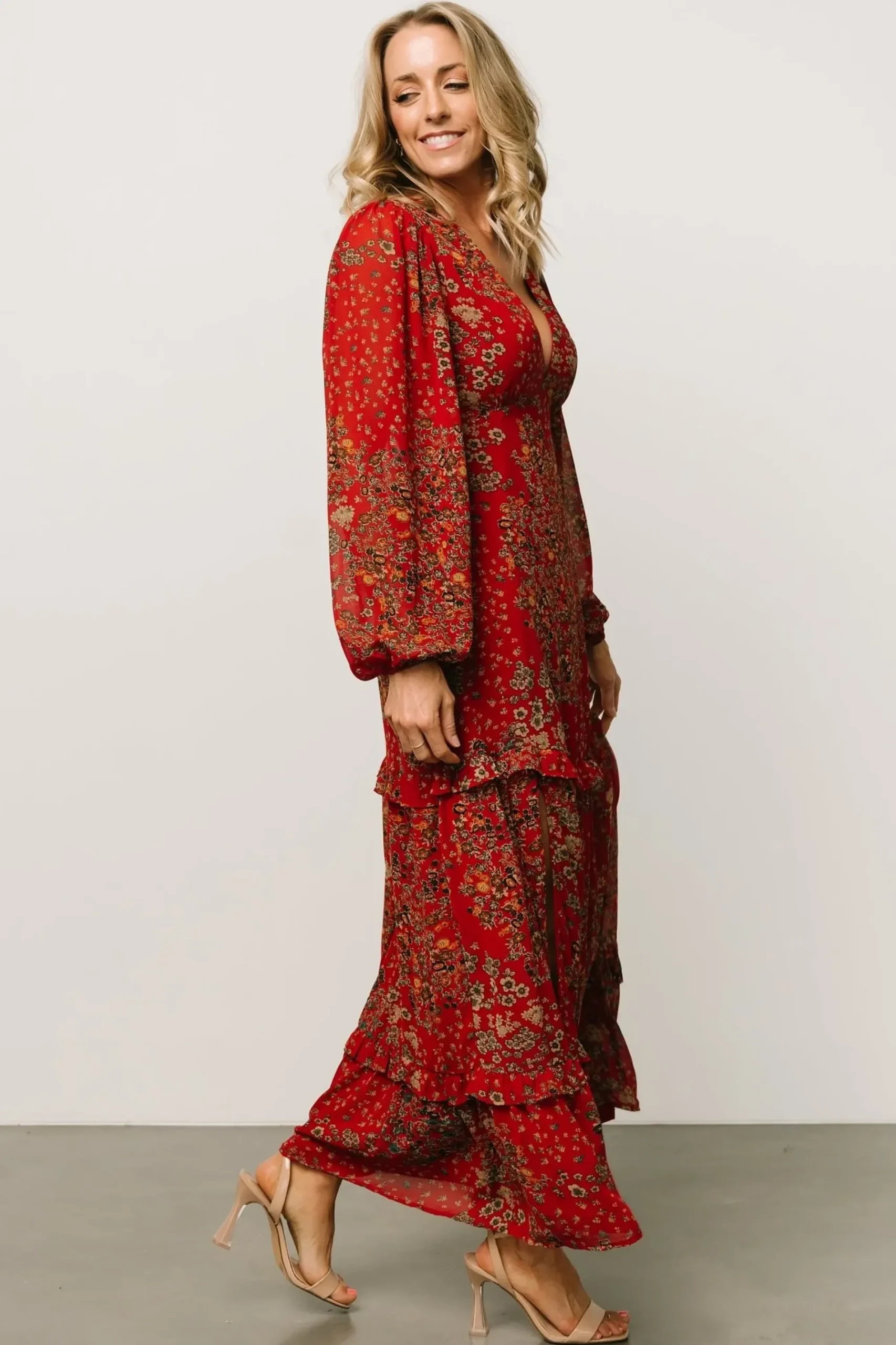 Best Baltic Born Bowman Deep V Maxi Dress | Red Multi