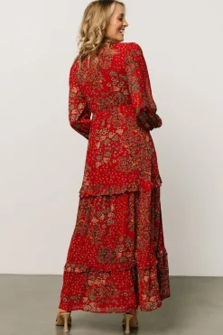 Best Baltic Born Bowman Deep V Maxi Dress | Red Multi