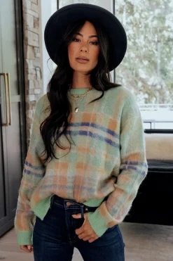 Best Baltic Born Brentridge Plaid Sweater | Green Multi