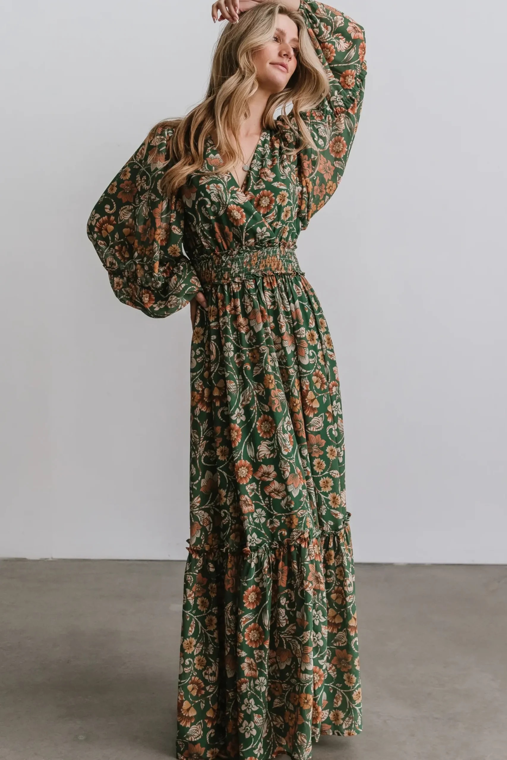 Clearance Baltic Born Bria Maxi Dress | Green Floral
