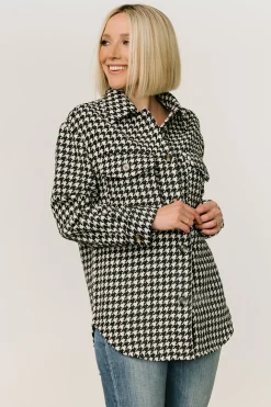 Online Baltic Born Bridger Houndstooth Jacket | Dark Navy + Ivory