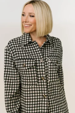 Online Baltic Born Bridger Houndstooth Jacket | Dark Navy + Ivory