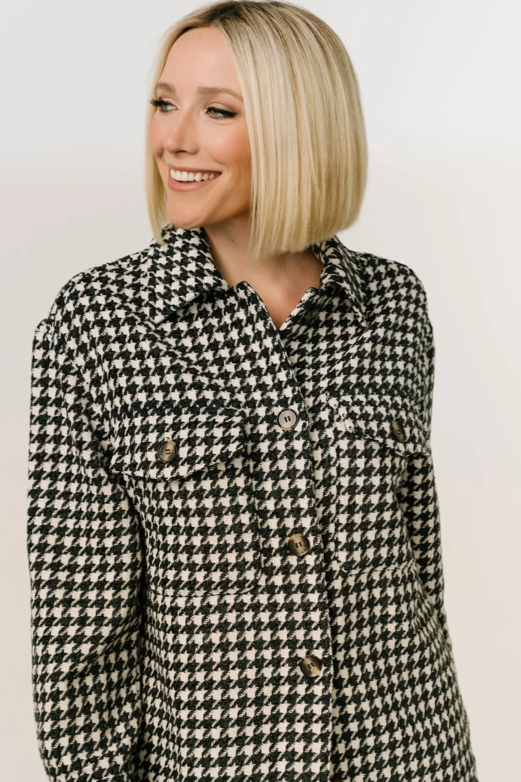 Online Baltic Born Bridger Houndstooth Jacket | Dark Navy + Ivory