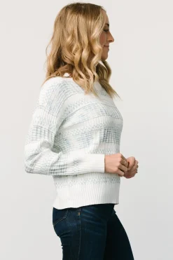 Hot Baltic Born Brigitte Knit Sweater | Blue + Off White
