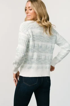 Hot Baltic Born Brigitte Knit Sweater | Blue + Off White