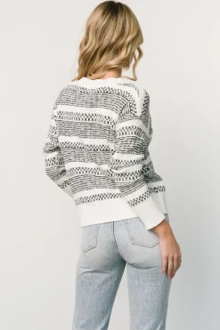 Discount Baltic Born Brigitte Knit Sweater | Black + Off White