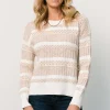 Sale Baltic Born Brigitte Knit Sweater | Taupe + Off White