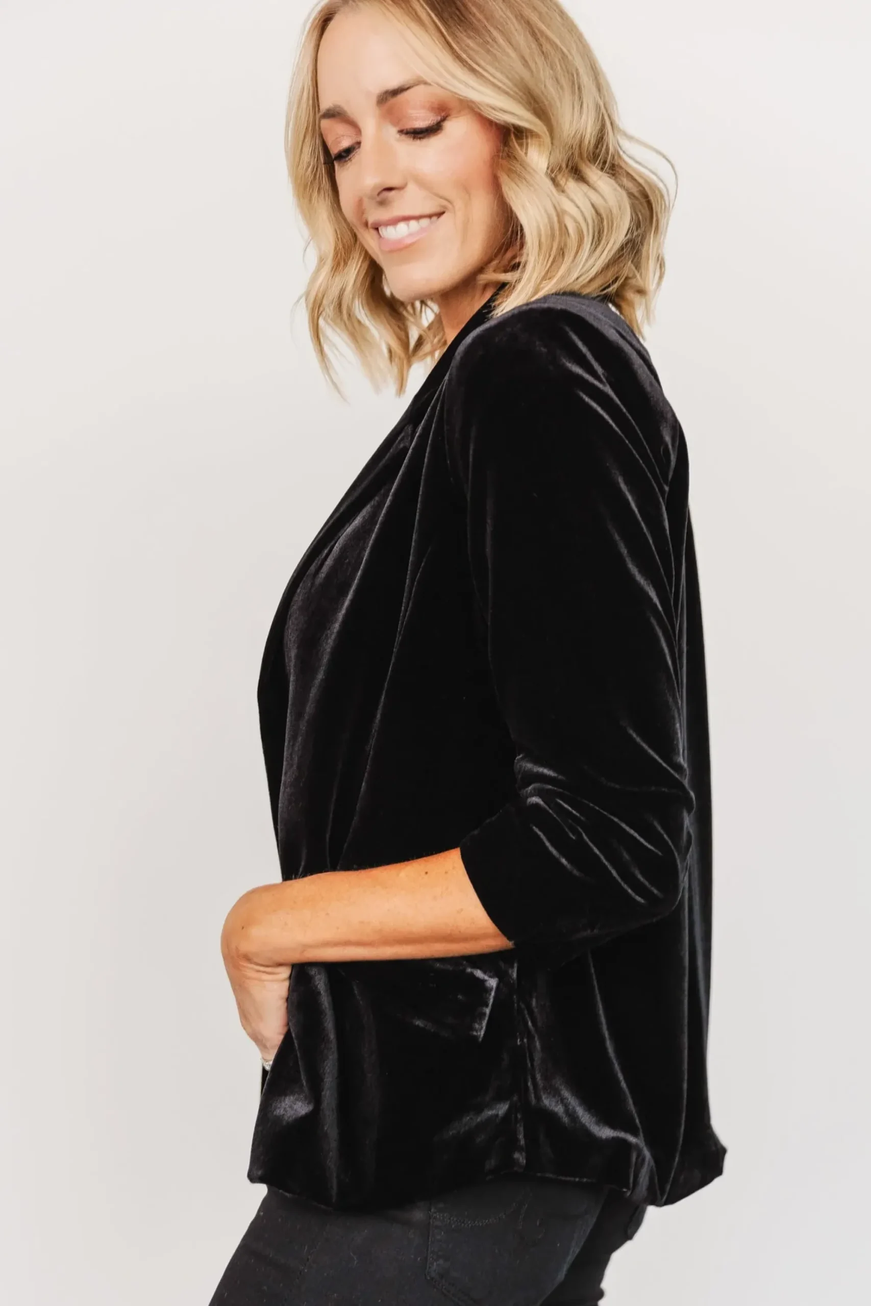 Fashion Baltic Born Brinton Velvet Blazer | Black