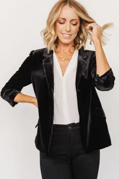 Fashion Baltic Born Brinton Velvet Blazer | Black
