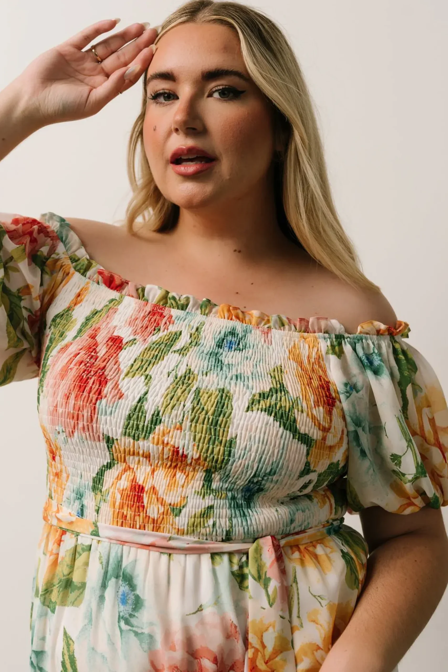 Sale Baltic Born Britney Tiered Maxi Dress | Ivory Multi Floral