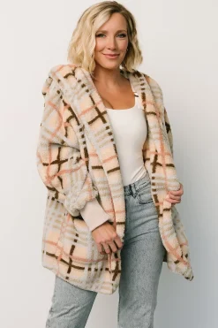 Sale Baltic Born Brody Plaid Teddy Jacket | Rust Multi