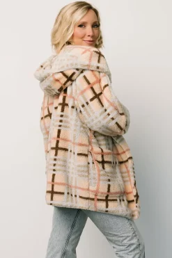 Fashion Baltic Born Brody Plaid Teddy Jacket | Cream Multi