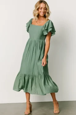 Fashion Baltic Born Buttercup Midi Dress | Dusty Green