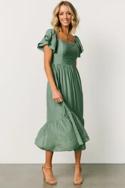 Fashion Baltic Born Buttercup Midi Dress | Dusty Green