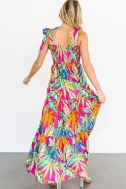 Hot Baltic Born Cabana Maxi Dress | Green + Fuchsia Multi