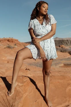 Outlet Baltic Born Candy Romper | Off White + Blue