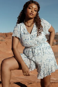 Outlet Baltic Born Candy Romper | Off White + Blue